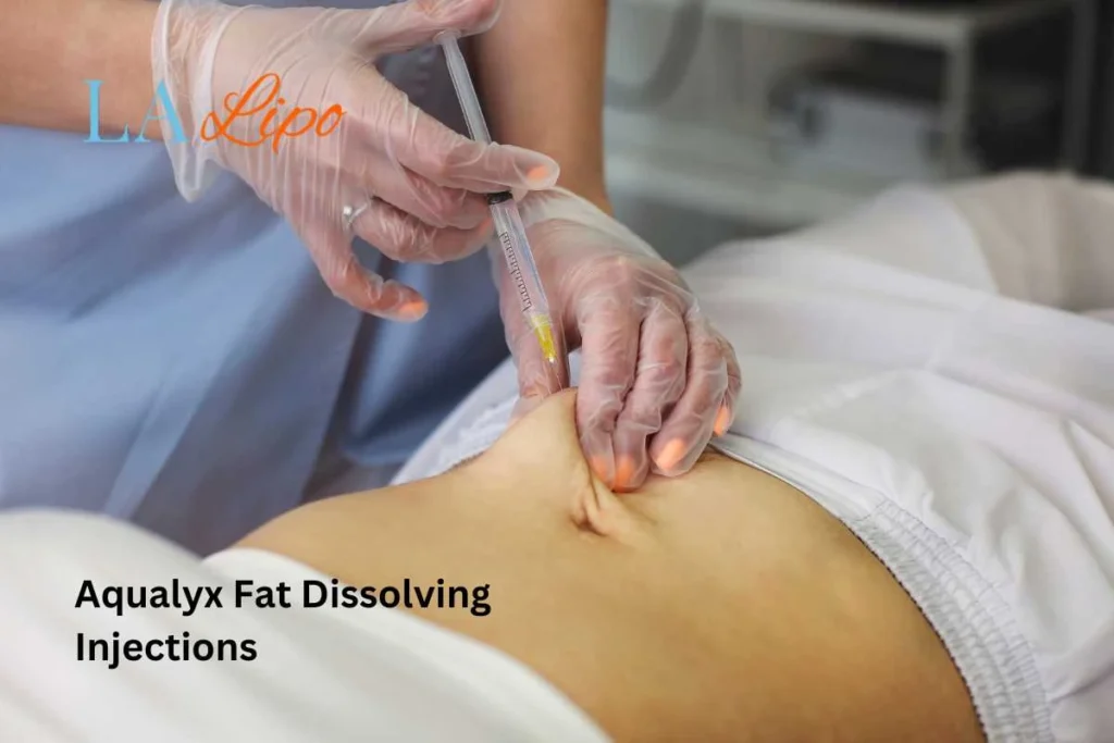 woman having fat dissolving injections Tamworth in the stomach