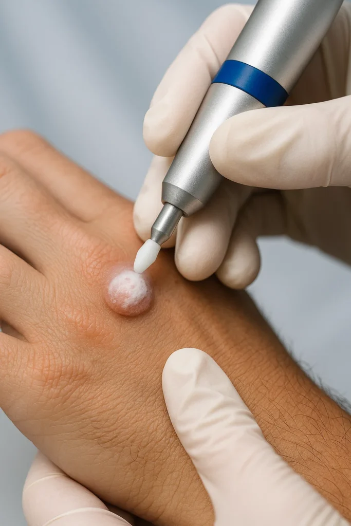example of wart removal Tamworth using cryopen