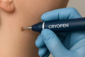 Person receiving skin tag removal Tamworth