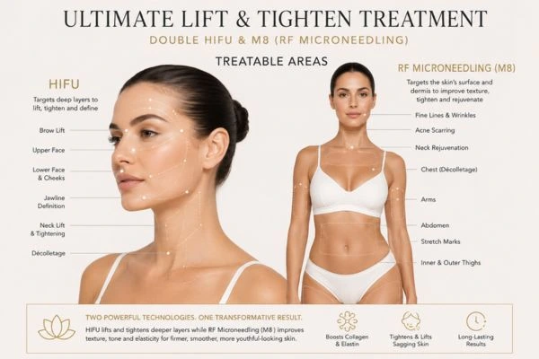 Areas of the body that can be treated - ultimate skin tighten treatment Tamworth