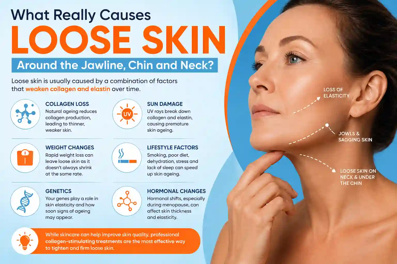 What Really Causes Loose Skin Around the Jawline, Chin and Neck Tamworth?